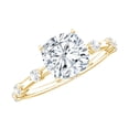 thumbnail image 1 of Cushion Cut Moissanite Solitaire Engagement Ring (8mm, D-VS1 Quality), 10K Yellow Gold, US 4.00, 1 of 7