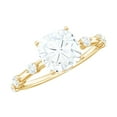 thumbnail image 1 of Cushion Cut Moissanite Solitaire Engagement Ring (7mm, 3 CT, D-VS1 Quality), 14K Yellow Gold, US 5.00, 1 of 7