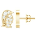 thumbnail image 1 of Rosec Jewels Cute Penguin Stud Earrings with Diamond for Women - HI-SI Quality, 10K Yellow Gold, 1 of 8
