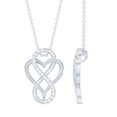 thumbnail image 1 of Rosec Jewels Natural Diamond Infinity Heart Pendant Necklace for Women - HI-SI Quality - Ready to Gift for Valentines Day, 18K White Gold, 1 of 9