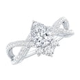 thumbnail image 1 of Rosec Jewels Designer Engagement Ring - Pear Shaped Ring - EF-VS Quality Certified, 18K White Gold, US 9.50, 1 of 9