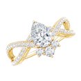 thumbnail image 1 of Rosec Jewels Designer Engagement Ring - Pear Shaped Ring - EF-VS Quality Certified, 18K Yellow Gold, US 11.50, 1 of 9
