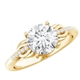 thumbnail image 1 of Rosec Jewels Designer Lab Created Diamond Engagement Ring 2 Carat - EF-VS Grade Certified, 18K Yellow Gold, US 4.50, 1 of 8
