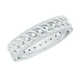 thumbnail image 1 of Rosec Jewels Designer Lab Grown Diamond Wedding Band with Twisted Rope - EF-VS Quality Certified - With Jewelry Box, 925 Sterling Silver, US 4.00, 1 of 8