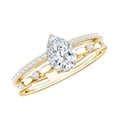thumbnail image 1 of Rosec Jewels Engagement Ring - Teardrop Lab Diamond Ring - 5X7 MM - EF-VS Quality, 18K Yellow Gold, US 9.00, 1 of 5