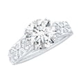 thumbnail image 1 of Rosec Jewels Certified Moissanite Solitaire Engagement Ring 2 Carat - Vintage Style Ring for Women - 8 mm (D-VS1 Quality), 18K White Gold, US 12.00, 1 of 7