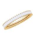 thumbnail image 1 of Rosec Jewels Full Eternity Ring with Baguette Moissanite for Women (D-VS1 Quality), 10K Yellow Gold, US 3.50, 1 of 8