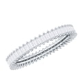 thumbnail image 1 of Rosec Jewels Full Eternity Ring with Baguette Moissanite for Women (D-VS1 Quality), 925 Sterling Silver, US 4.50, 1 of 7