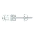 thumbnail image 1 of Rosec Jewels Half Carat Lab Diamond Earrings (4 mm, EF-VS Quality) - Stud Earrings Unisex - Ready to Gift, 10K White Gold, 1 of 7
