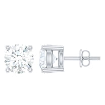 Rosec Jewels Half Carat Lab Diamond Earrings (4 mm, EF-VS Quality) - Stud Earrings Unisex - Ready to Gift, 925 Sterling Silver