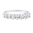 thumbnail image 1 of Rosec Jewels Half Eternity Anniversary Band Ring - 7 Stone Ring - EF-VS Quality - Ready to Gift, 18K White Gold, US 10.00, 1 of 8