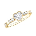 thumbnail image 1 of Rosec Jewels Heart Engagement Ring with Diamond (Lab Created, 1/2 Carat, EF-VS Quality), 18K Yellow Gold, US 12.00, 1 of 8