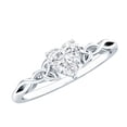 thumbnail image 1 of Rosec Jewels Heart Shape Diamond Ring - 0.50 Ct - 5 MM - EF-VS Quality Certified (Valentines Day Ring), 18K White Gold, US 13.00, 1 of 7