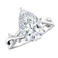 thumbnail image 1 of Rosec Jewels IGI 3 Carat Pear Lab Grown Diamond Solitaire Engagement Ring for Women - E-VS1 Quality, 18K White Gold, US 6.00, 1 of 9