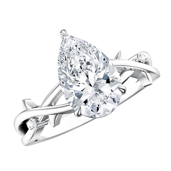 Rosec Jewels IGI Certified 2 Carat Lab Grown Diamond Art Deco Engagement Ring - E-VS1 Quality, 925 Sterling Silver, US 4.00