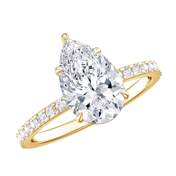 Rosec Jewels IGI Certified 2 Carat Lab Grown Diamond Solitaire Engagement Ring - E-VS1 Grade, 18K Yellow Gold, US 3.50