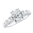 thumbnail image 1 of Rosec Jewels IGI Certified 2 Carat Lab Grown Radiant Cut Diamond Engagement Ring with Side Stones - E-VS1 Grade - with Jewelry Box, 925 Sterling Silver, US 4.00, 1 of 9