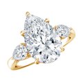 thumbnail image 1 of Rosec Jewels IGI Certified 4 Ct Lab Grown Diamond Statement Engagement Ring (E-VS1 Grade), 18K Yellow Gold, US 6.50, 1 of 6