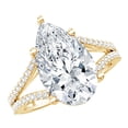 thumbnail image 1 of Rosec Jewels IGI Certified 5 Ct Lab Grown Big Diamond Engagement Ring with Split Shank (E-VS1 Grade), 14K Yellow Gold, US 8.50, 1 of 9
