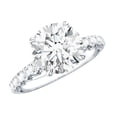 thumbnail image 1 of Rosec Jewels IGI Certified Lab Grown Diamond 3 Carat Engagement Ring for Women - E-VS1 Quality - Round Diamond Solitaire Ring, 925 Sterling Silver, US 4.00, 1 of 9