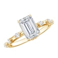thumbnail image 1 of Rosec Jewels IGI Certified Lab Grown Diamond Emerald Cut Engagement Ring 2 Ct - E-VS1 Grade - Diamond Solitaire Ring for Women, 14K Yellow Gold, US 6.50, 1 of 8