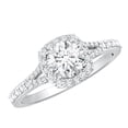 thumbnail image 1 of Rosec Jewels IGI Certified Lab Grown Diamond Engagement Ring with Halo - 0.9 Carat - E-VS1 Quality - Split Shank Ring for Women, 14K White Gold, US 12.50, 1 of 9