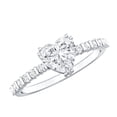 thumbnail image 1 of Rosec Jewels IGI Certified Lab Grown Diamond Heart Engagement Ring 1 Carat - E-VS1 Quality Diamond Solitaire Ring for Women, 925 Sterling Silver, US 4.00, 1 of 8