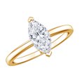 thumbnail image 1 of Rosec Jewels IGI Certified Lab Grown Diamond Marquise Engagement Ring for Women - 1 Carat Diamond Ring (E-VS1 Quality), 18K Yellow Gold, US 6.50, 1 of 6
