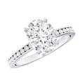 thumbnail image 1 of Rosec Jewels IGI Certified Lab Grown Diamond Oval Engagement Ring 2 Carat - E-VS1 Quality - Diamond Solitaire Ring for Women, 925 Sterling Silver, US 4.00, 1 of 9