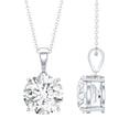 thumbnail image 1 of Rosec Jewels IGI Certified Lab Grown Diamond Pendant Necklace - 5 Ct (E-VS1 Quality) - Ready to Gift with Jewelry Box, 925 Sterling Silver, 1 of 9