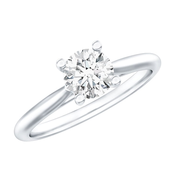Rosec Jewels IGI Certified Lab Grown Diamond Solitaire Engagement Ring 1 Carat - E-VS1 Quality - Gift for Special Occasions, 925 Sterling Silver, US 4.00