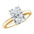 thumbnail image 1 of Rosec Jewels IGI Certified Lab Grown Diamond Solitaire Engagement Ring 3 Carat - E-VS1 Grade Radiant Cut Diamond Ring for Women, 14K Yellow Gold, US 4.50, 1 of 8