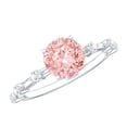 thumbnail image 1 of Rosec Jewels IGI Certified Lab Grown Pink Diamond Engagement Ring 1 Ct - VS1 Grade - Pink and White Diamond Ring, 14K White Gold, US 13.00, 1 of 9