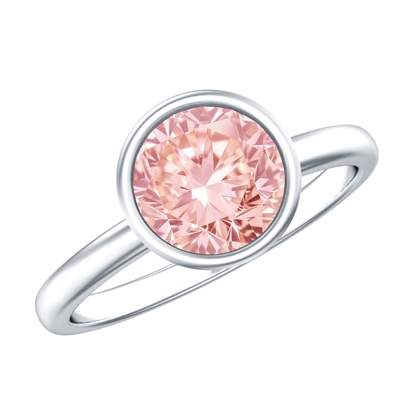 Rosec Jewels IGI Certified Lab Grown Pink Diamond Engagement Ring 2 Carat - VS1 Clarity, 925 Sterling Silver, US 4.00
