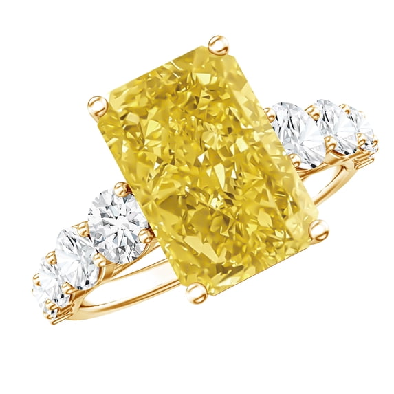 Radient Yellow Rosec Jewels IGI Certified Radiant Cut 5 Carat Lab Grown Yellow Diamond ...