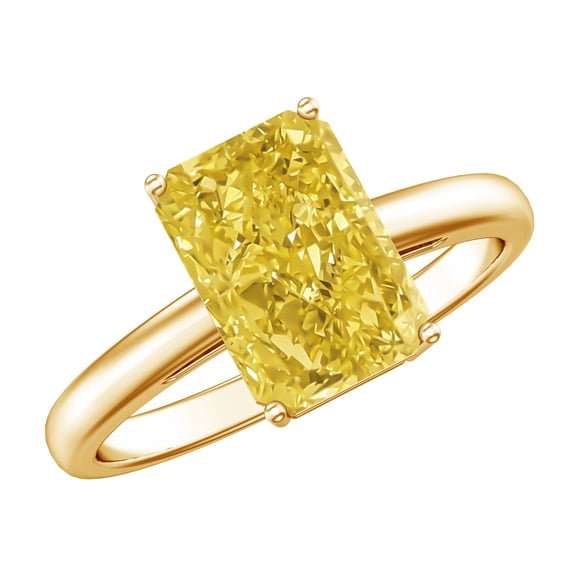 Radient Yellow Rosec Jewels IGI Certified Radiant Cut Lab Grown Yellow Diamond 3 Carat ...