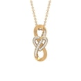 thumbnail image 1 of Rosec Jewels Natural Diamond Infinity Pendant Necklace - Heart and Infinity Necklace - HI-SI Grade - Ready to Gift for Valentines, 10K Yellow Gold, 1 of 8