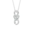 thumbnail image 1 of Rosec Jewels Natural Diamond Infinity Pendant Necklace - Heart and Infinity Necklace - HI-SI Grade - Ready to Gift for Valentines, 18K White Gold, 1 of 8