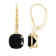 thumbnail image 1 of Rosec Jewels Lab Created Black Diamond Solitaire Drop Earrings for Women - AAAA Quality, 10K Yellow Gold, 1 of 7