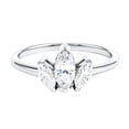 thumbnail image 1 of Rosec Jewels Lab Grown Diamond 3 Stone Ring for Women (EF-VS Quality) - Promise Engagement Ring - with Jewelry Box, 18K White Gold, US 11.00, 1 of 8