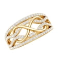thumbnail image 1 of Rosec Jewels Lab Created Diamond Anniversary Ring - Designer Infinity Ring - EF-VS Quality, 10K Yellow Gold, US 13.00, 1 of 8