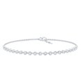 thumbnail image 1 of Rosec Jewels Lab Created Diamond Chain Bracelet for Women - EF-VS Quality - Ready to Gift for Valentines, 14K White Gold, 7.0 inches, 1 of 8