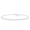thumbnail image 1 of Rosec Jewels Lab Created Diamond Chain Bracelet for Women - EF-VS Quality - Ready to Gift for Valentines, 18K White Gold, 7.0 inches, 1 of 9