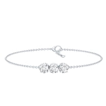 Rosec Jewels Lab Created Diamond Chain Bracelet with Lobster Clasp - EF-VS Quality - Ready to Gift for Valentines, 925 Sterling Silver, 7.0 inches