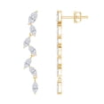 thumbnail image 1 of Rosec Jewels Lab Created Diamond Dangle Earrings - EF-VS Quality - Ready to Gift for Valentines Day, 10K Yellow Gold, 1 of 8
