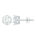 thumbnail image 1 of Rosec Jewels - Lab Created Diamond Earrings - Vintage Stud Earrings (2 Ct, 6 mm, Ef-Vs Quality) - Ready to Gift, 14K White Gold, 1 of 8