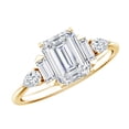 thumbnail image 1 of Rosec Jewels Lab Created Diamond Emerald Cut Engagement Ring (1.87 Carat, EF-VS Quality) - Statement Diamond Ring for Women, 14K Yellow Gold, US 9.50, 1 of 8