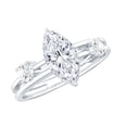 thumbnail image 1 of Rosec Jewels Lab Created Diamond Engagement Ring 1 Ct - 5X10 mm Marquise Diamond Ring - EF-VS Grade, 10K White Gold, US 7.00, 1 of 7