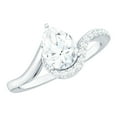 thumbnail image 1 of Rosec Jewels Lab Created Diamond Engagement Ring 1 Ct - 6X8 mm - Teardrop Ring (EF-VS Grade), 10K White Gold, US 7.00, 1 of 9