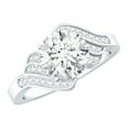 thumbnail image 1 of Rosec Jewels Lab Created Diamond Engagement Ring 2 Carat (EF-VS Certified) - Designer Ring for Women, 14K White Gold, US 3.50, 1 of 9